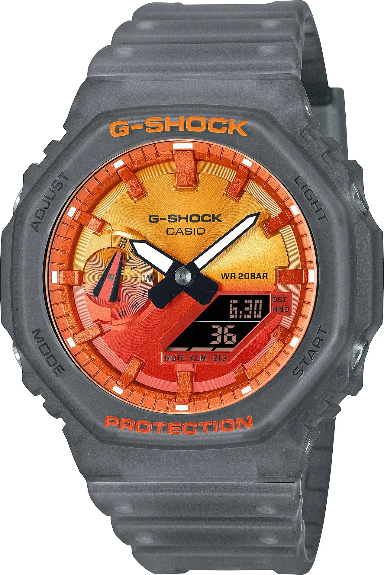 G-SHOCK Uhr GA-2100FLS-8A4 by CASIO | Grau/Transparent