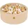 MeowBaby Schaumstoff-Bällebad 90 x 30cm mit 200 Bällen - (Ecru: Weiß/Beige)