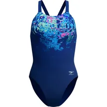 Speedo Female Placement Printed Leade NVY/BLU - 40