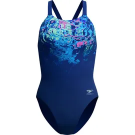 Speedo Female Placement Printed Leade NVY/BLU - 40