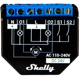 Shelly Plus 2PM - WLAN Schaltaktor Wi-Fi, Bluetooth