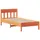 vidaXL Massivholzbett 100 x 200 cm Wachsbraun