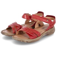 JOSEF SEIBEL Damen Riemchensandalen Debra 62, Frauen Sandalen,Weite G (Normal),freizeitschuhe,offene schuhe,strandschuhe,rot,39 EU - 39 EU