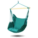 HOBEA-Germany Hängesessel uni petrol XXL inkl. Aufhängung mit Feder Mit Innenkissen