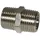 Riegler Doppelgewindenippel R 1/2 a., R 1/2 a., SW 27, Messing vernickelt