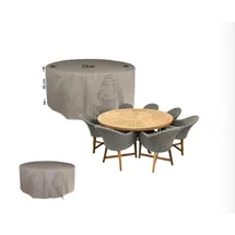 Raffles Covers Abdeckhaube für runder Tisch mit Gartenstühle 215 x 85 cm Braun