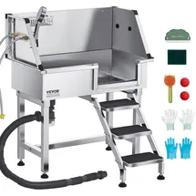 Vevor Hundewaschstation Edelstahl 870x488x1025 mm