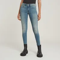 G-Star Midge Zip Mid Waist Skinny Jeans Light Vintage