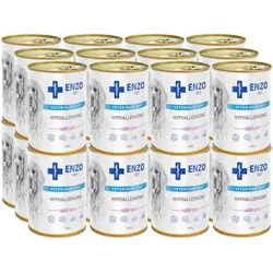 ENZO VET Hypoallergenes Futter mit Kaninchen für Hunde 24x400g
