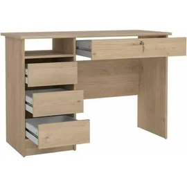 Dmora Schreibtisch Eliane, Mehrzweckschreibtisch, Bürotisch Für Pc, Eckschreibtisch, 109x49 h76 cm, Eiche - Dmora