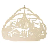 Fensterbild Seiffener Weihnachtsmarkt Erzgebirge