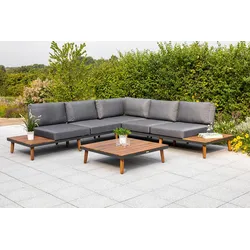 Gartenmöbel Set 2-tlg. Athen Holz/Aluminium mit Kissen