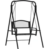 vidaXL Hollywoodschaukel Schwarz 2-Sitzer