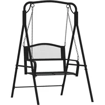 vidaXL Hollywoodschaukel Schwarz 2-Sitzer