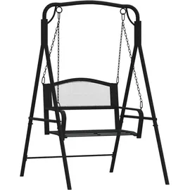 vidaXL Hollywoodschaukel Schwarz 2-Sitzer