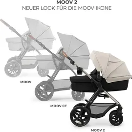Kinderkraft MOOV 2 3-in-1 Moonlight Grey, Kinderwagen 3 in 1 Kinderwagenset bis 22 kg mit EVA-Rädern