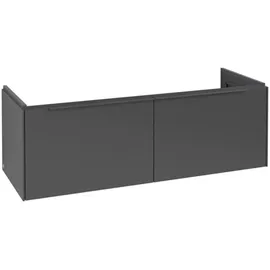 Villeroy & Boch Subway 3.0 Waschbeckenunterschrank, 2 Auszüge, 1272x429x478mm, C56702VR, Farbe: Front/Korpus: Graphite,