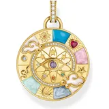 Thomas Sabo PE962-471-7 Anhänger Glücksrad mit kosmischen Symbolen vergoldet