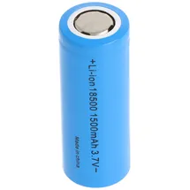 AccuCell 18500 Li-Ion Akku mit 3,6-3,7 Volt, 18500-A1, 1500mAh, flacher Pluspol, 48,9 x 18,3mm