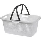 Storage Solutions Wäschekorb 38 Liter Fassungsvermögen, weiß/graphit