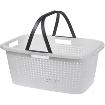 Storage Solutions Wäschekorb 38 Liter Fassungsvermögen, weiß/graphit