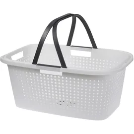 Storage Solutions Wäschekorb 38 Liter Fassungsvermögen, weiß/graphit