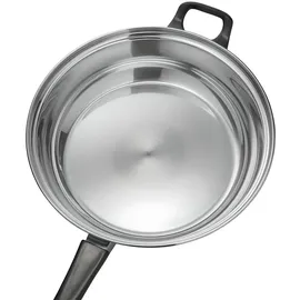 Retoo Topfset 12-teilig Kochtopf Set mit Glasdeckel Durchmesser 16 18 20 21.8 24cm Silber