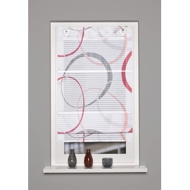 Home Fashion Magnetrollo Querstreifen Digitaldruck Vitus, ROT, 130 X 60 cm
