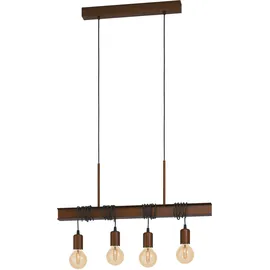 EGLO Townshend 4-flg. 14 cm Stahl antik-braun-schwarz