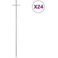 VidaXL Zeltheringe 24 Stk. 29,5 cm Ø6 mm Verzinkter