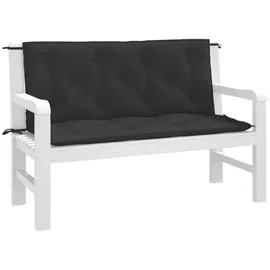vidaXL Bankauflage 120 x 50 x 7 cm schwarz 2 St.