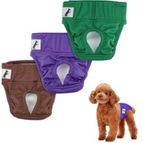 NAMSAN Hunde Windeln 3 Stück Waschbare Schutzhose für Hündinnen Einstellbare Hunde Höschen für Urin Inkontinenz/Untrainierte Welpen/Läufigkeit Hündin - XL