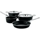 Alessi Pots&Pans Topf-Set 6-tlg., schwarz
