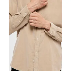 Selected Langarmhemd Beige XXL