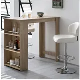 Wohnling Bartisch rechteckig 120 x 107,5 x 60 cm Braun