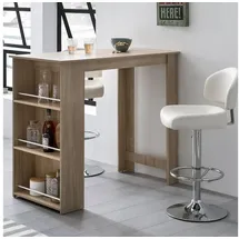 Wohnling Bartisch rechteckig 120 x 107,5 x 60 cm Braun