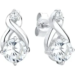 Elli Elli Ohrringe Infinity Zirkonia Glamour Elegant 925 Silber   Damen 