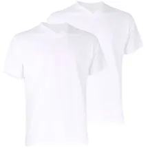 Götzburg Wäsche Götzburg T-Shirt mit V-Ausschnitt im 2er-Pack Modell 'PURE COTTON', weiss XXL