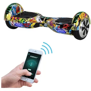 Robway Balance Scooter Hoverboard W1 inkl. Samsung Akku 6.5” inkl. integrierte Lautsprecher, 700,00 W, 15,00 km/h, (Hoverboard, Robway, Balance Scooter, Hoverboard für Kinder, 1 tlg., Hoverboard, Robway, Balance Scooter), Self-Balance-Scooter - Bluetooth - Robway App - LED - Gyrosensoren blau