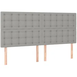 vidaXL Boxspringbett 180 x 200 cm Hellgrau