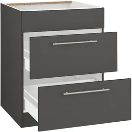 WIHO KÜCHEN Kochfeldumbauschrank Unna 60 x 57 x 82 cm Grau