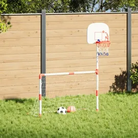 vidaXL Fußball- und Basketball-set für Kinder mit Bällen 98x50x70 cm vidaXL