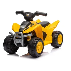 Chipolino Kinder Elektro-Rutschauto CAT ATV, Gaspedal, Piepton am Lenkrad, 25 kg gelb