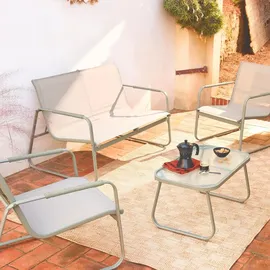 sweeek Gartenlounge-Set 4-tlg. Khaki