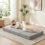 HOMCOM Klappmatratze 200x90 cm, 15cm 3-Fach klappbar Gästematratze