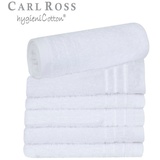 Carl Ross Gästehandtücher »HygieniCotton«, (6 St.), mit 2 Aufhängekordeln, weiß