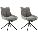 MCA Furniture Esszimmerstuhl »PARKER« () (2er-Set), drehbar 360°, Dreh- & Schwingfunktion, Belastbarkeit 120 kg MCA furniture + Edelstahl