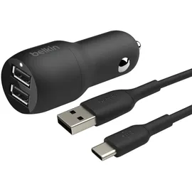 Belkin Dual USB-A KFZ-Ladeadapter 24 W Schwarz
