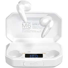 Krüger&Matz Kruger&Matz M6 Bluetooth 5.1 Kopfhörer mit Powerbank - Weiß
