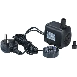 LED-Licht-Tauchpumpe, 800 l/h, extrem leise, für Aquarium, Teich, Pool, Wasserbrunnen, UK-Stecker UK Plug